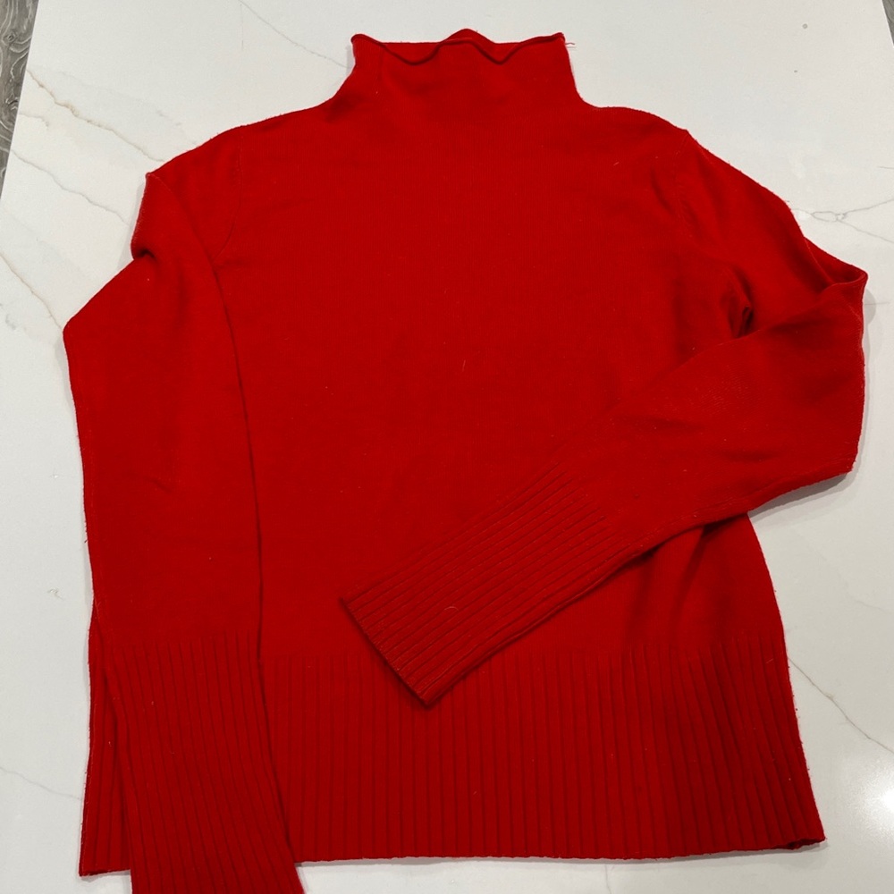 French Connection Bold Red Cowl Neck Sweater, S